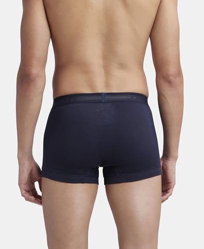 Image of Jockey 1015 Men's Super Combed Cotton Rib Solid Trunk with Stay Fresh Properties