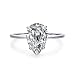 Musihy Bague Anneau, Bague Argent 925 Femme Les Gouttelettes d'eau Argent Taille De Bague 51.5