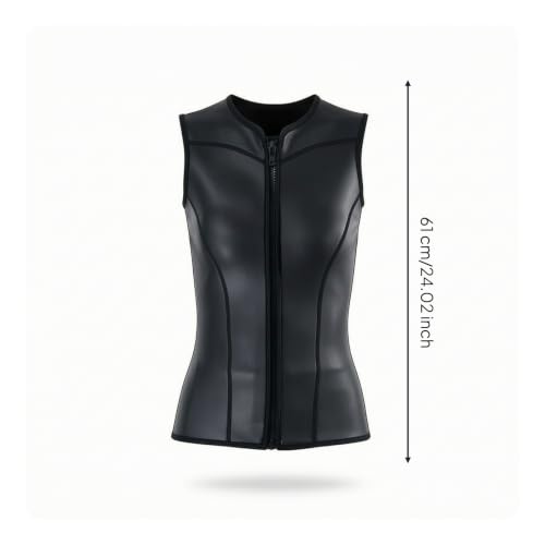 Diving Vest Wetsuit Top Neoprene Jacket Sleeveless with Front Zip Heat Retention Stretch Panels and Easy On and Off Suitable for Swimming Paddle, XL, MY127 Glossy Vest 2mm miniatura 4
