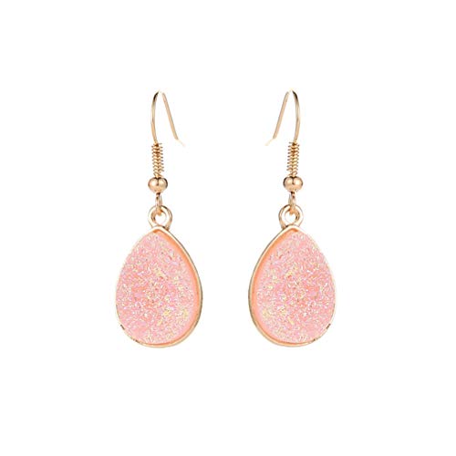 Myhouse Creative Charm Water Drop Shaped Earrings for Women Girls, Pink