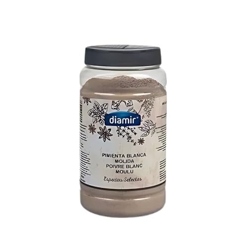 Especias Hosteleria Diamir - Bote - Pimienta Blanca Grano Bote Pet Dosif 810Gr (Hosteleria, Pimienta Negra en Grano)
