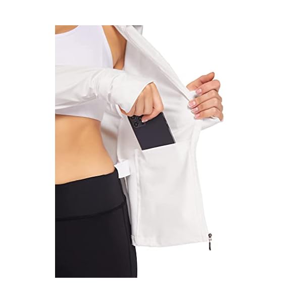 Mokermi-Womens-Sports-Running-Jacket-Sportswear-Turtleneck-Workout-Jogging-Jacket-Slim-Fit-Lightweight-with-Zipper-Pockets Women's Workout Running Jackets Slim Fit Athletic Yoga Jacket for Women Zip Up Track Gym Wear with Thumb Holes