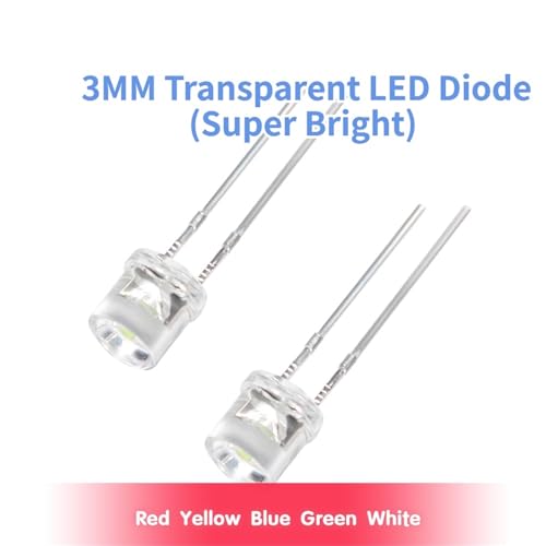 Diode LED plate 5mm F5 transparente blanche pour circuit imprimé et prototypage - 4