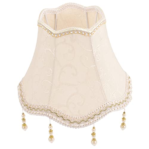 Lurrose Victorian Lamp Shade With Beads Jeweled Fancy Lamp Shades Bell Lamp Shades Antique Lamp Shades For Bedroom Living Room Office #TOP21