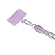 LEGAMI - Always Together, Smartohone Laynard, verstellbares Umhängeband mit Metallhaken, sicherer Verschluss, Aufkleber, Lilac, 27 cm