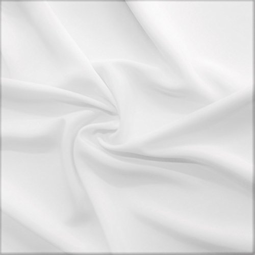 Cortina de Voil Com Forro Microfibra para Varão 2,80 x 1,80 Ilhós Cromado (Branco)