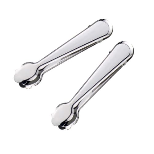 Changyeah zucchero,Pinze per Ghiaccio,2 pinze per ghiaccio in acciaio inox, accessori per il bar, utensili da cucina Candy per cubetti di ghiaccio, ideali per servire cubetti di ghiaccio e cibo