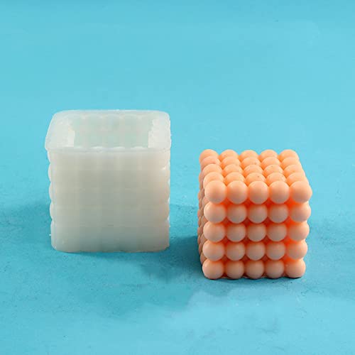 Bubble Cube Silicone Candle Mold For Candle Making, Silicone Soap Mold Fondant Chocolate Cake Mould Epoxy Resin Casting Mold Diy Wax ,Polymer Clay #TOP3