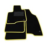 Set de Tapis de Voiture compatibles avec Fiat Panda Cross (4x4) 2016 2025 | Tapis sur Mesure en Moquette, sur Mesure, Bordure Jaune