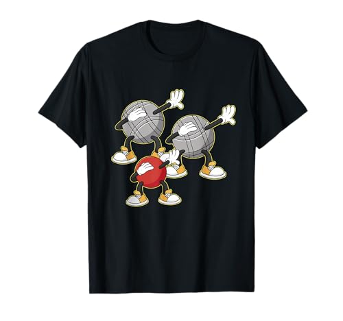 Desenhos animados fita bola Dabbing desporto divertido t-shirt, Preto