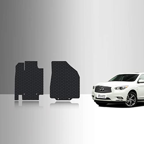 Toughpro Floor Mats Accessories (Front Row Set) Compatible With Infiniti Qx60 All Weather Heavy Duty (Made In Usa) Black Rubber 2014 2015 2016 2017 2018 2019 2020 #TOP13