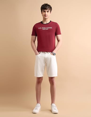 Image of U.S. Polo ASSN. Brand Printed Cotton T-Shirts for Men - Half Sleeves Mens Casual T Shirts