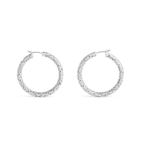 COACH Women's Signature Quilted Hoop Earrings