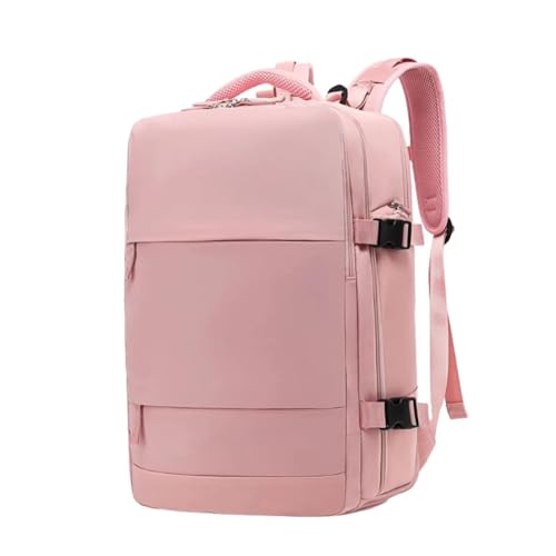 Mochila Executiva de Viagem Grande, Compacta Super Reforçada Mochila Para Notebook, Mala de Mão com USB Unissex Moderna PREMIUM Appari (Rosa)