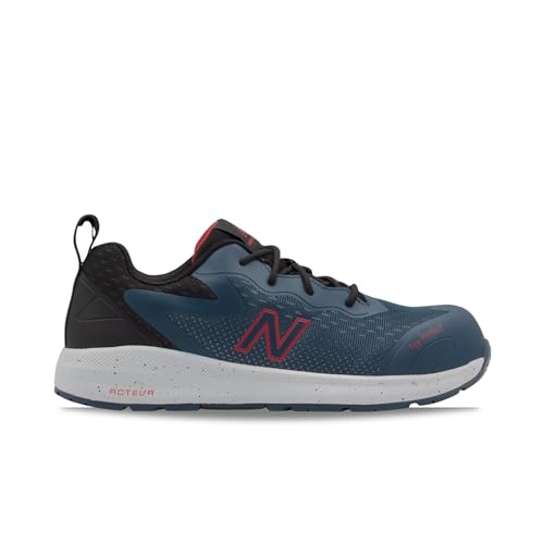 New Balance Logic Composite Toe Men's Industrial Work Shoes, Dark Denim/High Risk Red, Size 10.5, Medium, Comfortable & Lightweight Work Shoes for Men, Static Dissipative, Puncture & Slip Resistant