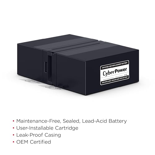 CyberPower RB1280X2B UPS Replacement Battery Cartridge, Maintenance-Free, User Installable, 12V/9Ah - image 3