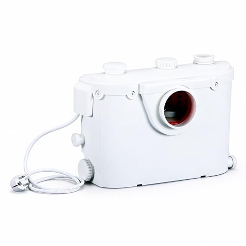 Image of 600W Macerator Pump Toilet Pump Upflush to 26FT 1800GPH Utility Sink Pump with 4 Water Inlets 1 Outlets Macerating Toilet System for Toilet Sink Shower Laundry Kitchen Basement