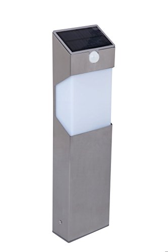 LUTEC Solar-Außenleuchte SOLSTEL, Edelstahl, mit Bewegungsmelder, 45 x...