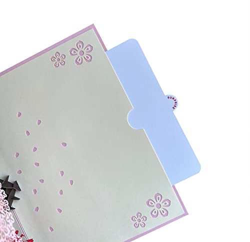 S-Love-Craft Pop Up Anniversary Card (6 X 8 In Size - Cherry Blossom Swing Couple). #TOP4