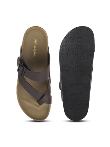 Image of Liberty Healers AOL-6 Casual Slipper For Men With PU Sole | Comfortable and Lightweight | Trendy Design | Soft Insole | Stylish Footwear and Cushioned Footbed