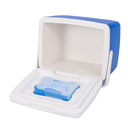 8 Liter Cooler, 2-3 Days Ice Retention,Chiller Series Insulated Portable Cooler, Ice Retention Hard Cooler With Heavy Duty Handle (Blue, 8L) #TOP3