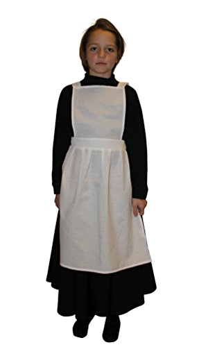 Delantal de sirvienta ajustable Brigitta con volantes victorianos infantiles
