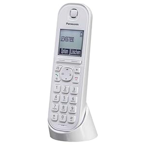Panasonic KX-TGQ200GW DECT IP-telefoon (draadloos, compatibel met CAT-iq 2.0, handsfree-modus, nummervergrendeling, Eco-Plus, digitale telefoon) wit