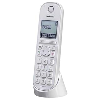 Panasonic Telefono IP DECT KX-TGQ200GW (cordless, compatibile con Cat-iQ 2.0, modalità vivavoce, blocco chiamante, Eco-Plus, telefono digitale) Bianco