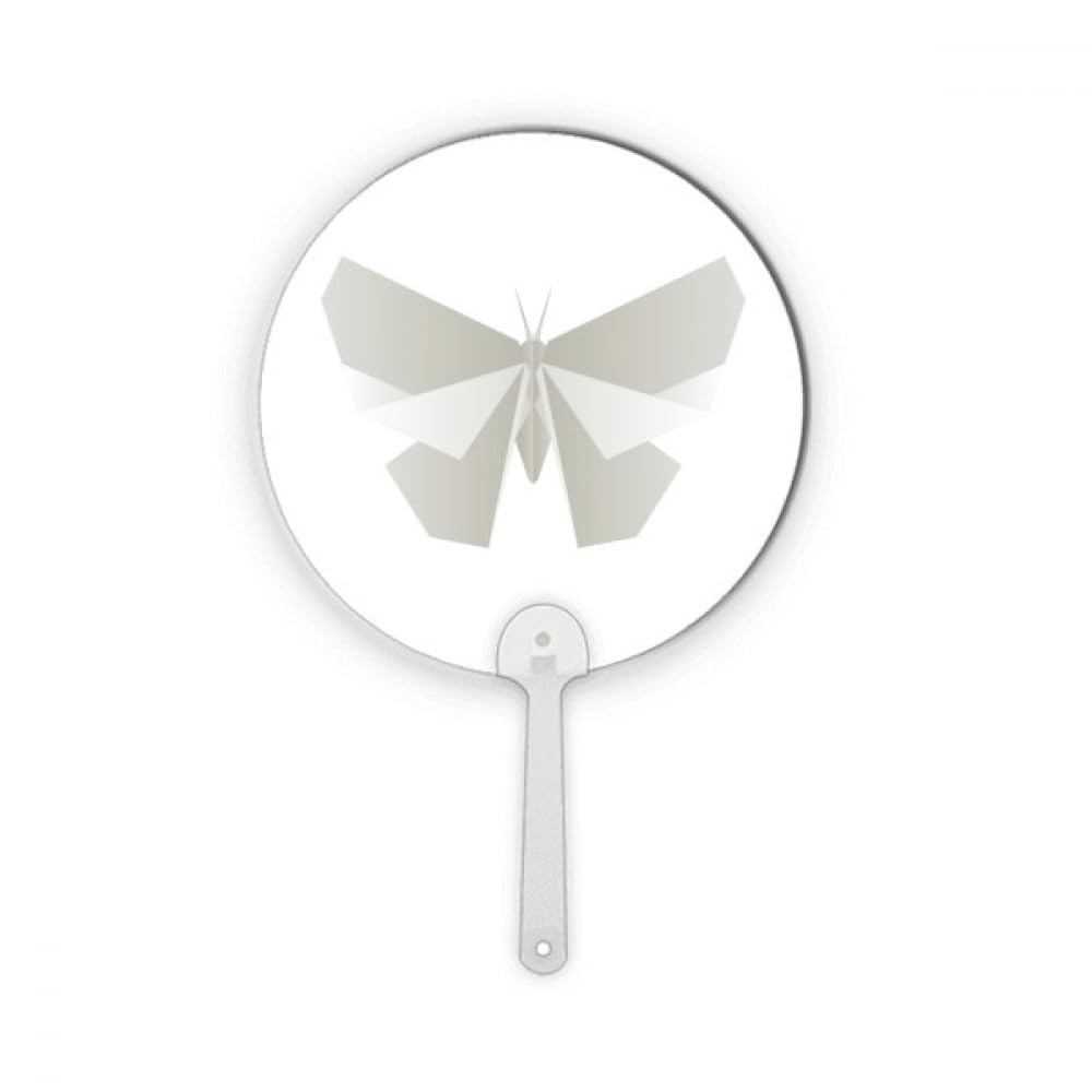 Éventail rond en plastique style Origa blanc accessoire de ventilation manuelle