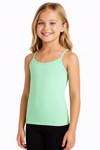 Image of Kurve Girl's Sleeveless Tank Top - Stretch Undershirts Cami Camisole, UV Protective Fabric, Rated UPF 50+ (Made in USA)