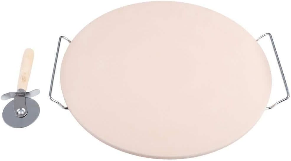 For Classic Cuisine Pizza Stone 15 W Cutter Metal Serving Rack Baking Set