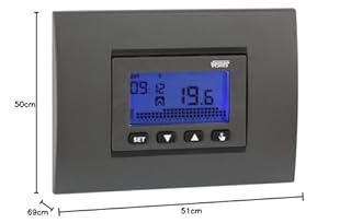 VEMER VE431300 DAFNE - Cronotermostato Digitale da Incasso, Programmazione Settimanale, Alimentazione 230V, Bianco e Grigio Antracite