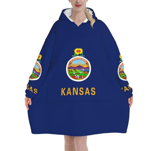Couverture hoodie Kansas épaisse pour ne plus jamais avoir froid sur le canapé