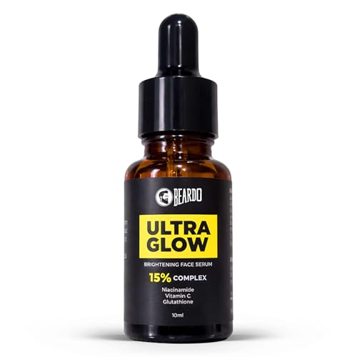 Image of Beardo Ultra Glow Brightening Face Serum for Men | Powered by 15% Niacinamide, Vitamin C, Glutathione | Simple Serum for Men | Brightening Face Serum - 10ml