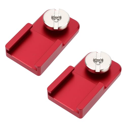 SG Store Lot de 2 Adaptateurs de Montage pour Griffe Froide Support de Griffe Froide Vis 1/4-20 pour Cage de Caméra Moniteur Lumière Vidéo 40 X 22 X 20 Mm Rouge