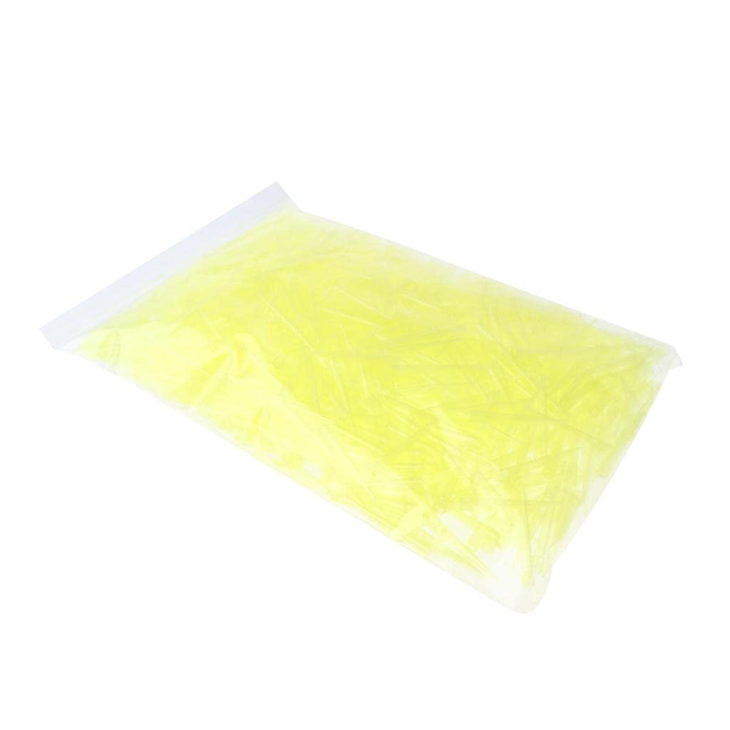 Jojomis 2000pcs puntas de pipeta de color amarillo transparente, punta fina de transferencia de punta fina, 100 ul