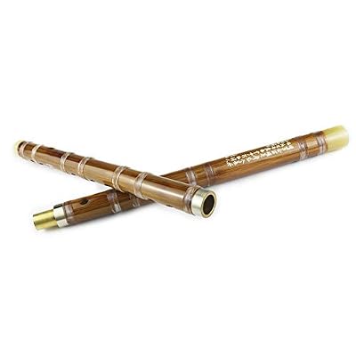 C Key Dizi Bitter Bamboo Flute for Beginners with Free Membrane & Glue & Protector Set Traditional Chinese Instrument(Key of C/Bitter Bamboo)