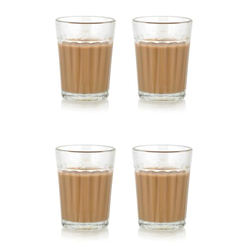 Image of AYUTAS Cutting Tea Glass for Home & Kitchen, Chai Cup Set, Morning Chai Glasses for Restaurants & Gifts - Set of 4 Piece, 100 ML