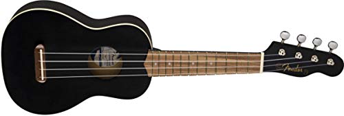 Fender Venice Ukulélé soprano Noir - Les Beatles, Paul McCartney, John Lennon, RIngo Starr, George Harrison Fender Venice Ukulélé soprano Noir – Image 4