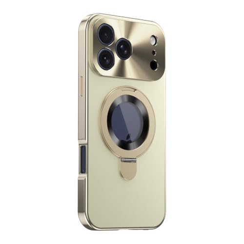 Coque iPhone 17 Pro or intégrale magnétique avec verre espion