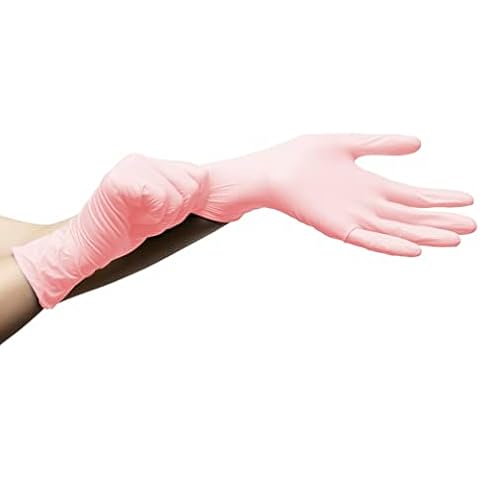 Guantes desechables de nitrilo Rosa - Pack de 100 guantes Cover