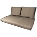 Produktbild Palettenkissen Outdoor Nordje Comfort Duo mit wasserabweisenden Bezug bestehend aus Sitzkissen 120x80cm und 2 Rückenkissen 60x40cm Loungekissen | Palettenauflage | Palettenpolster (Taupe)