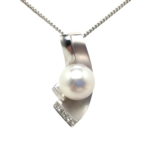 [Isowa Pearl] ɐu̐^X C\p[ AR^ y_ggbv 9.3mm zCgsN K18 zCgS[h _Ch 0.05ct 79363