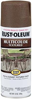 Rust-Oleum 223523 Stops Rust Multi-Color Textured Spray Paint, 12 Ounce, Autumn Brown,Count 1(Pack of 1)