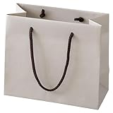 ヘッズ 紙袋 無地 20.5×18×10cm サンドベージュ 10枚 ハンドル付き 底板(厚紙)付き HEADS GSB-4P