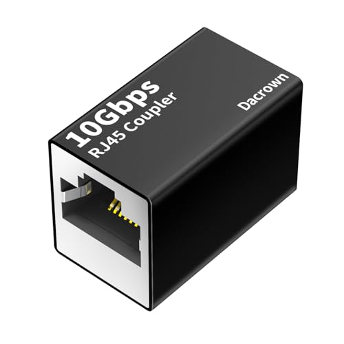 Adaptateur RJ45 femelle 10 Gbit/s Dacrown pour rallonge câble Ethernet Cat8 Cat7 Cat6 noir