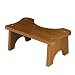 POHOVE Tabouret de toilette en bambou, tabouret de toilette accroupissant, repose-pieds squat, 17,8 cm de hauteur, marchepied en bois pour enfants et adultes, confortable dans la salle de bain (beige)