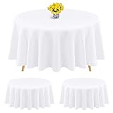 ♥Product Paquete: El paquete incluye 3 PCS poliéster manteles redondos, los manteles son 90 pulgadas, mantel blanco para 6FT mesa redonda. El mantel cubre una mesa 6FT con una caída de 9 ", mantel blanco es más lujoso, clásico y elegante, ideal para ambos ajustes formales y casuales y hace un gran regalo para todas las ocasiones.