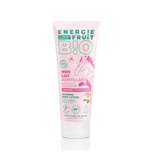 ENERGIE FRUIT | Latte Corpo Scintillante | Monoi, Rosa e Argan | Certificato BIO da Ecocert 200 ml