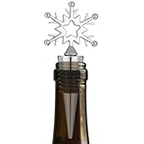 Charmant accessoire de vacances : avec son design de Noël en forme de neige et son charme sur le thème de Noël, ce bouchon à vin améliore l'ambiance festive et offre un moyen significatif de transmettre des vœux chaleureux lors des réunions festives et des célébrations spéciales